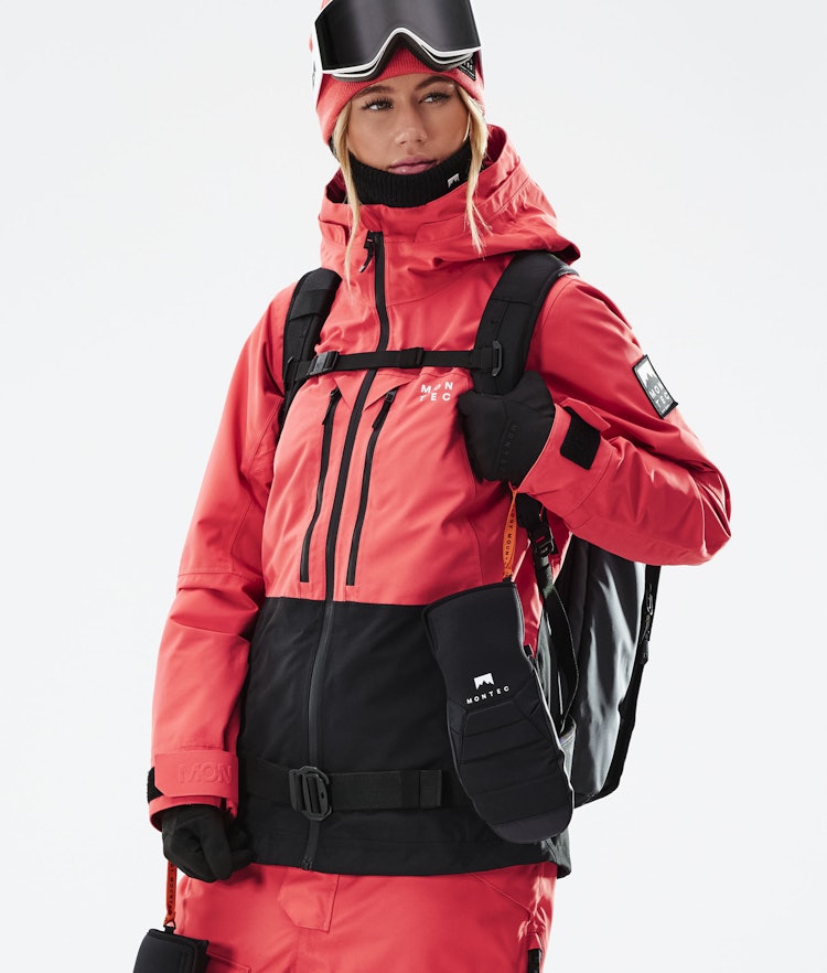 Moss W 2021 Ski Jacket Women Coral/Black, Image 3 of 12