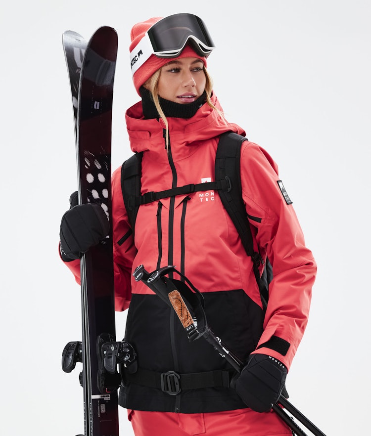 Montec Moss W 2021 Ski Jacket Women Coral/Black, Image 4 of 12