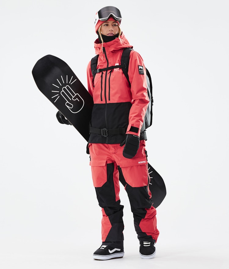 Moss W 2021 Snowboard Jacket Women Coral/Black, Image 5 of 12