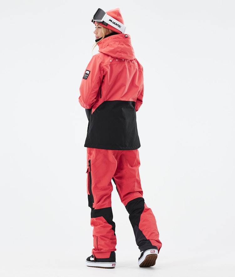 Moss W 2021 Snowboard Jacket Women Coral/Black, Image 7 of 12