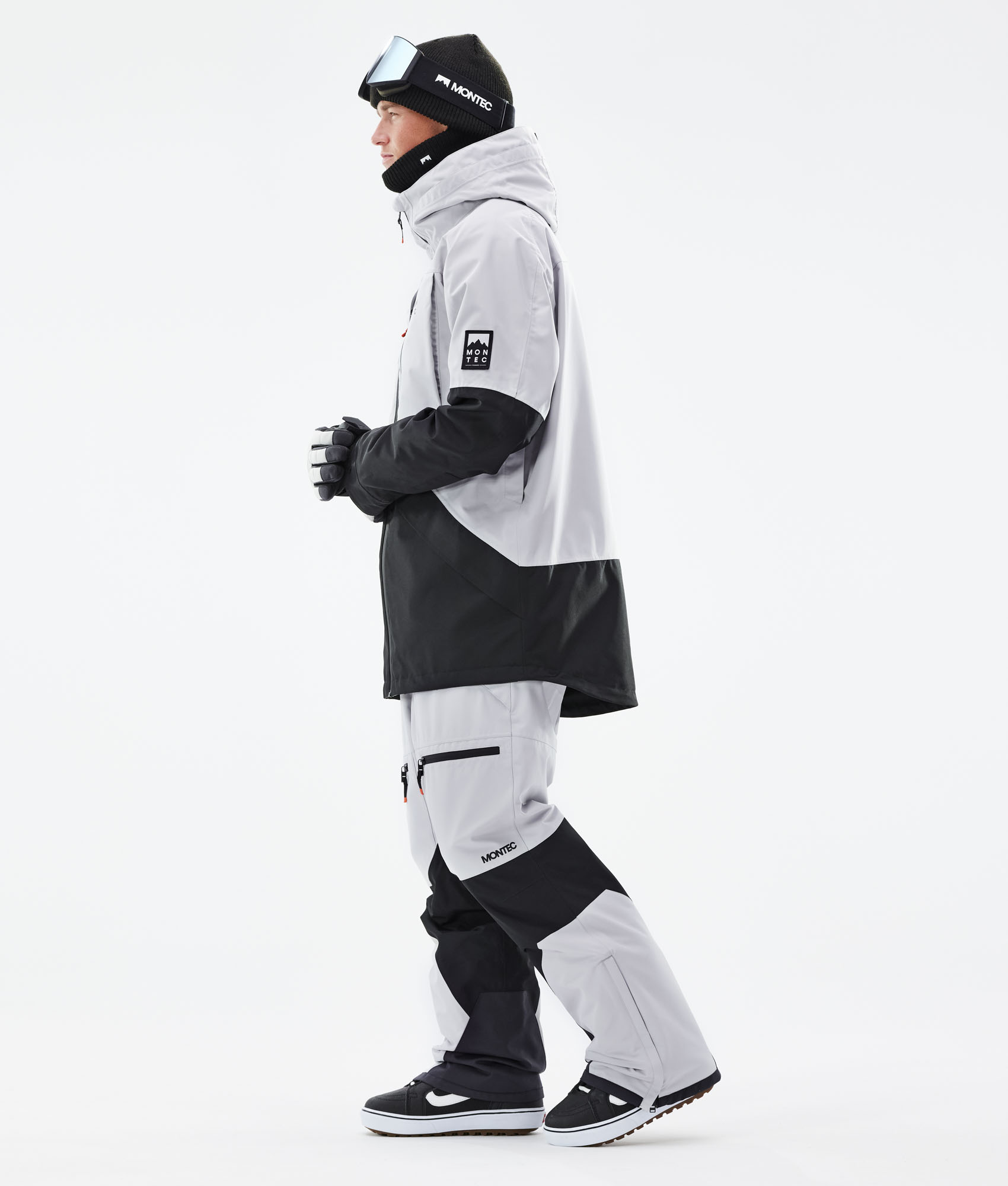 Moss Snowboard Jacket Light Grey/Black | Montecwear.com
