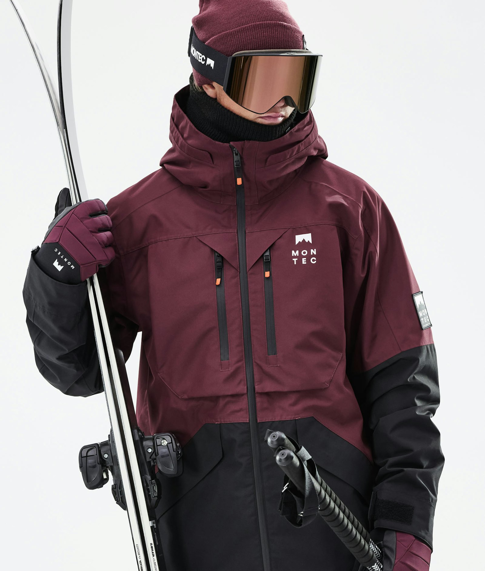 Moss 2021 スキージャケット メンズ Burgundy/Black