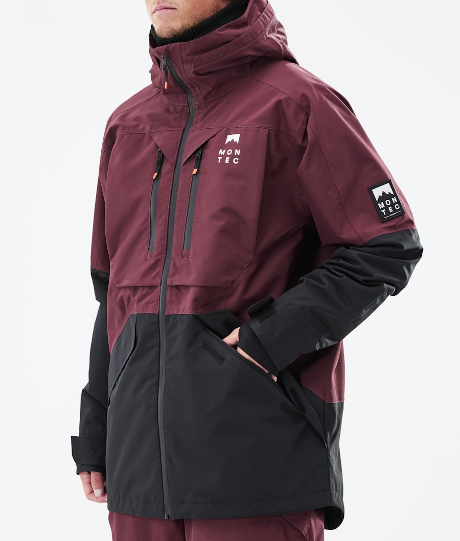 Moss 2021 Snowboard Jacket Men Burgundy/Black