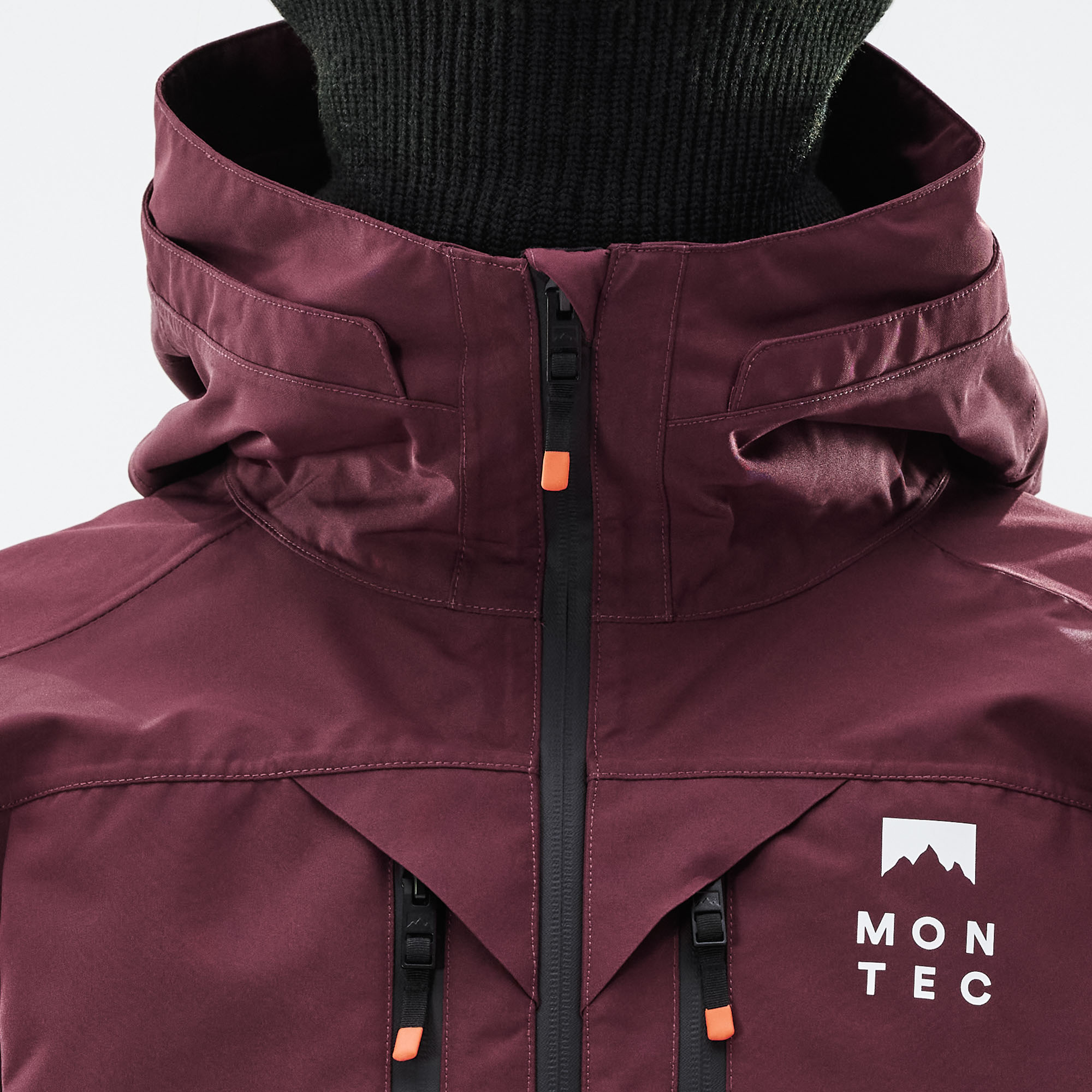 burgundy ski jacket