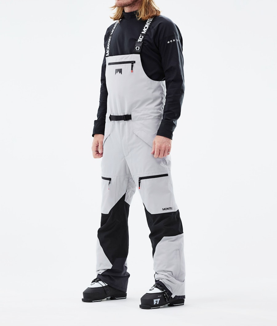  Moss Pantalon de Ski Homme Light Grey/Black