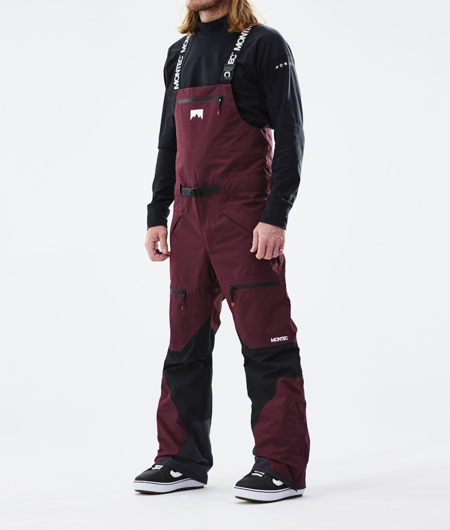 Montec Moss Pantalon de Snowboard Homme Burgundy/Black