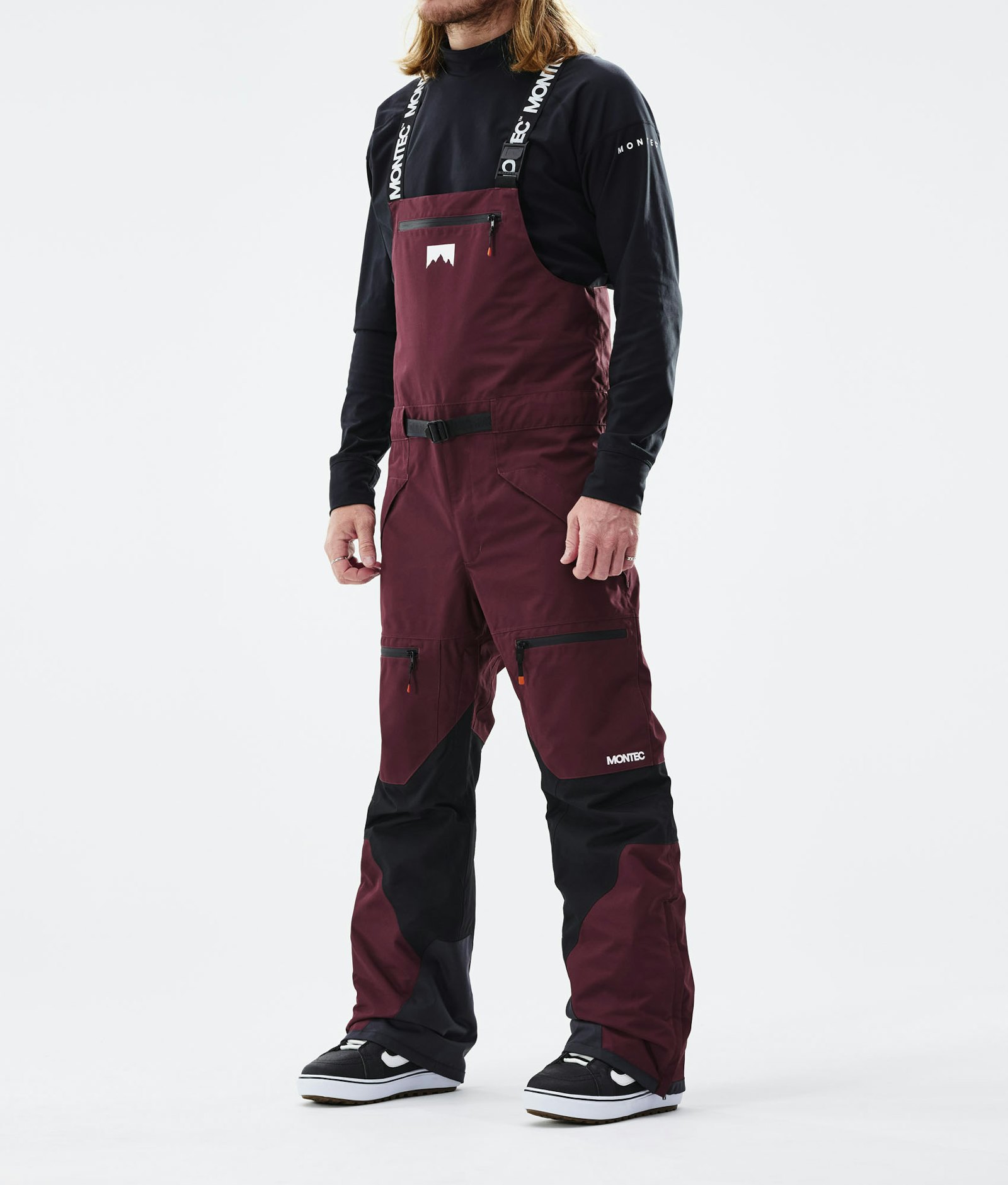 Moss 2021 Spodnie Snowboardowe Mężczyźni Burgundy/Black
