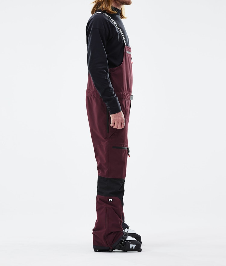 Moss 2021 Pantalon de Ski Homme Burgundy/Black, Image 2 sur 6