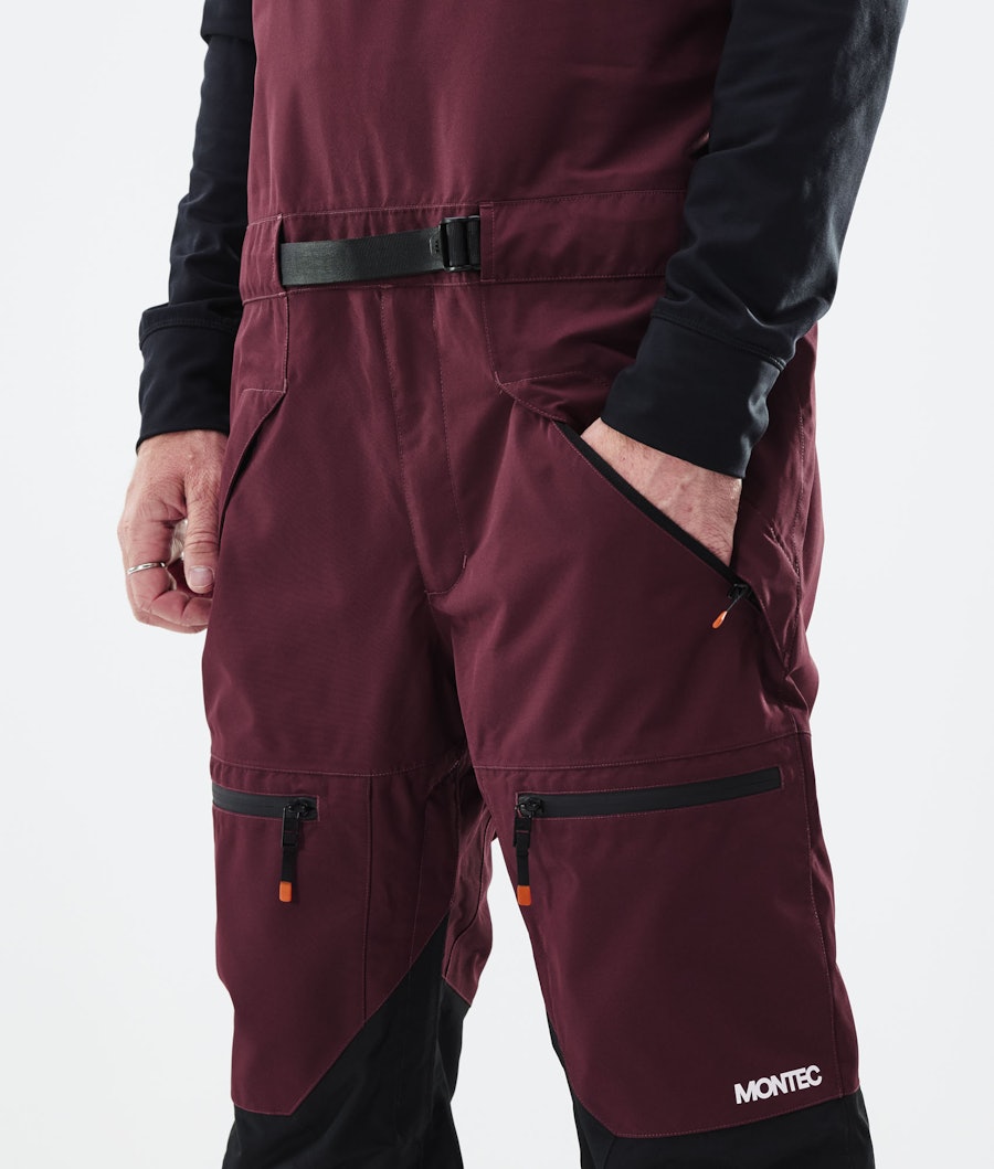 Moss 2021 Snowboard Pants Men Burgundy/Black