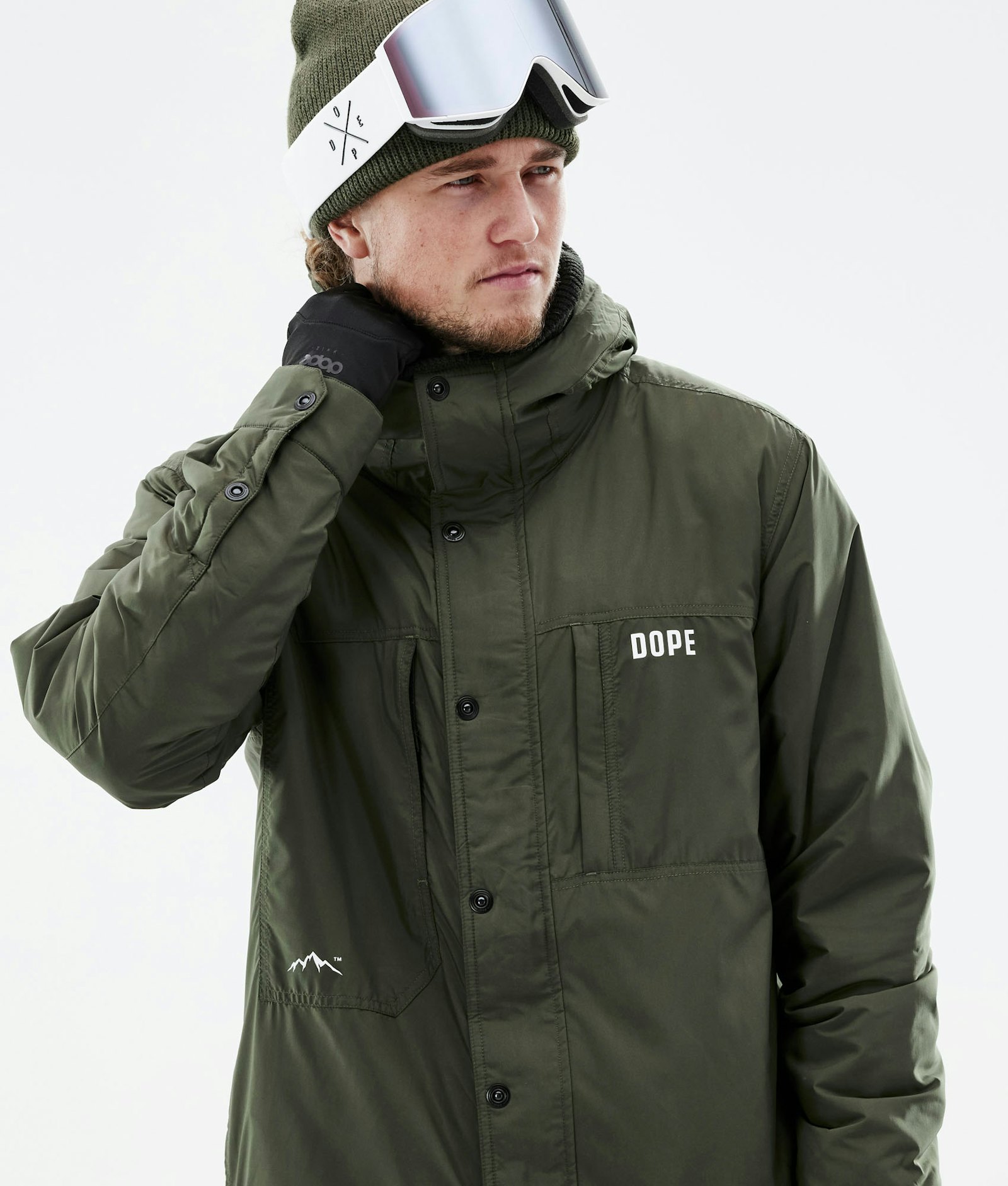 Insulated Midlayer Jacket Ski Men Olive Green