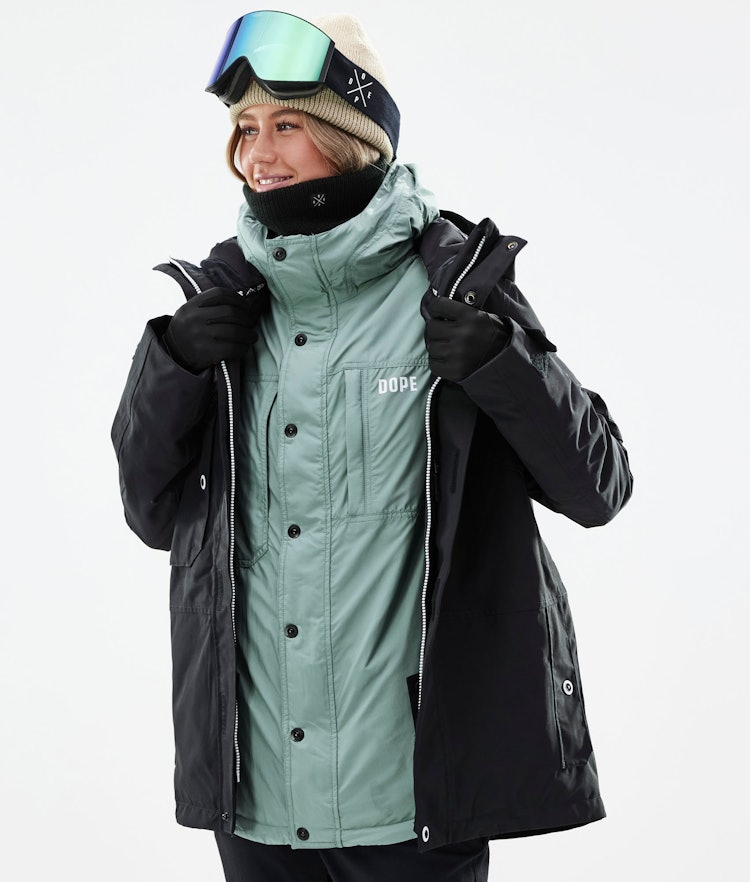 Insulated W Midlayer Jacket Women Faded Green, Image 2 of 12