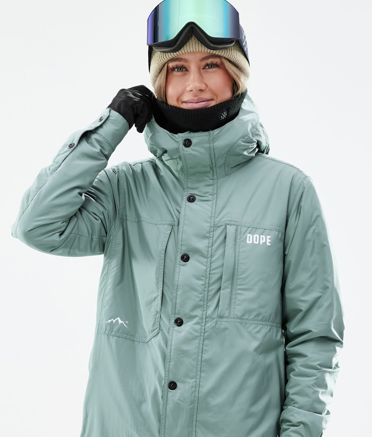 Insulated W Midlayer Jacket Women Faded Green, Image 3 of 12