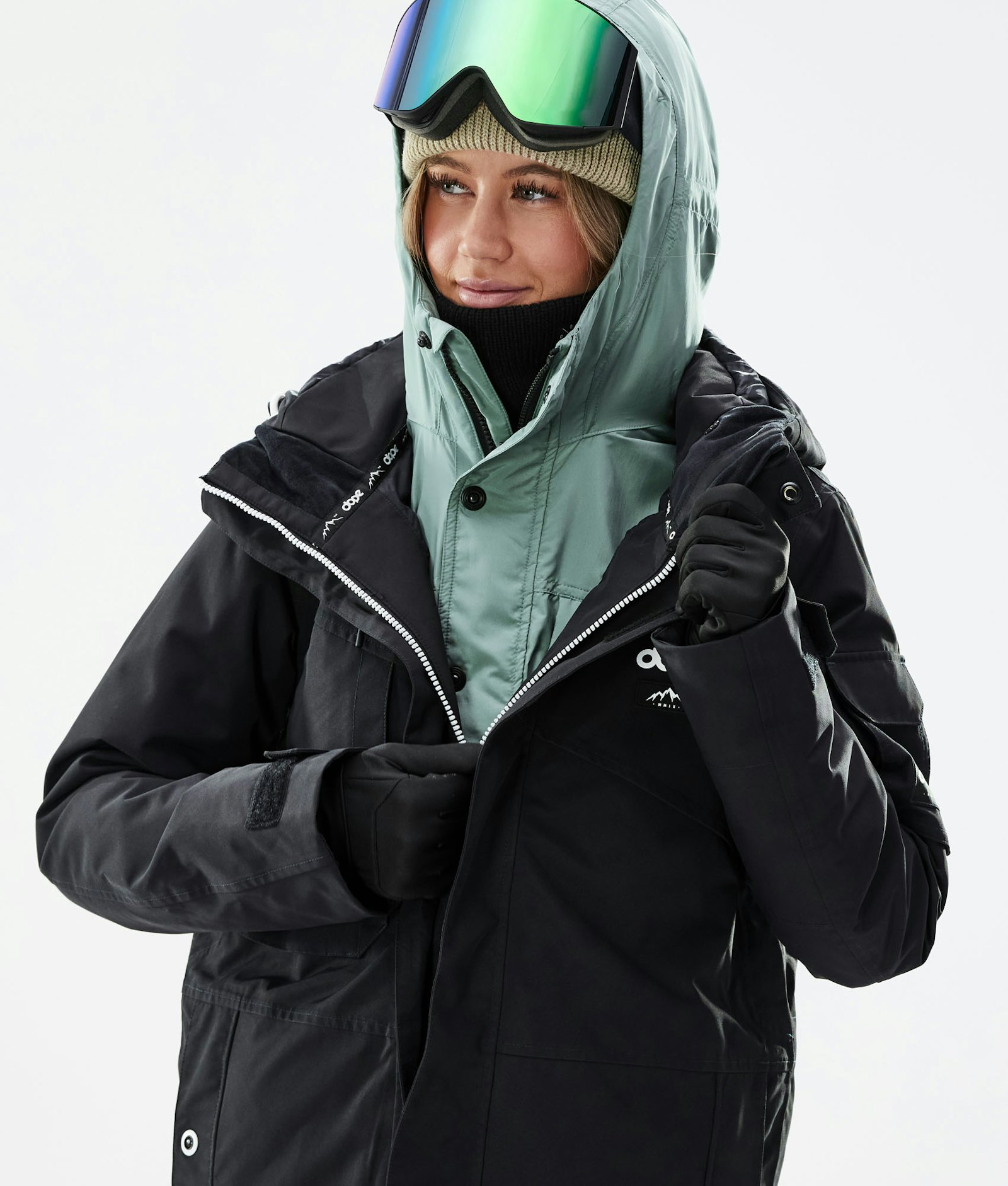 Dope Insulated W Midlayer Jacket Ski Women Faded Green