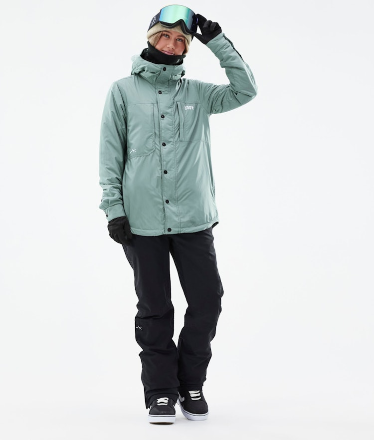 Insulated W Midlayer Jacket Women Faded Green, Image 5 of 12