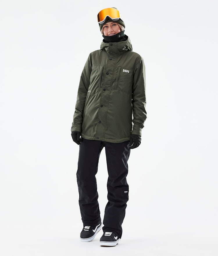 Dope Insulated W Veste - Couche intermédiaire Femme Olive Green