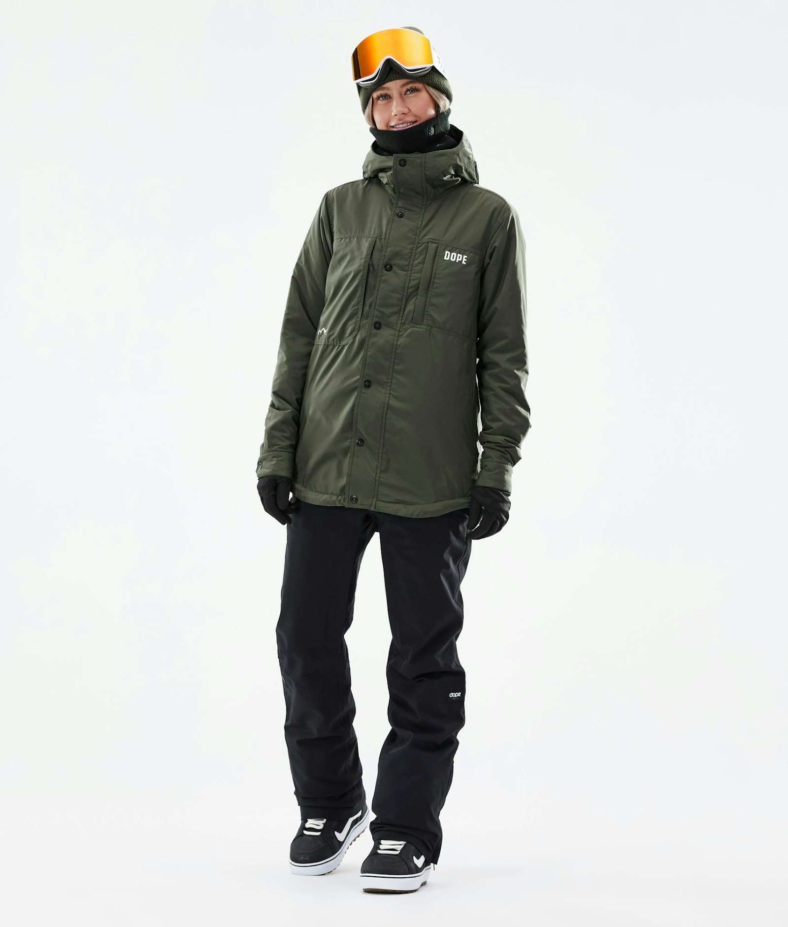 Insulated W Midlayer Jas Dames Olive Green