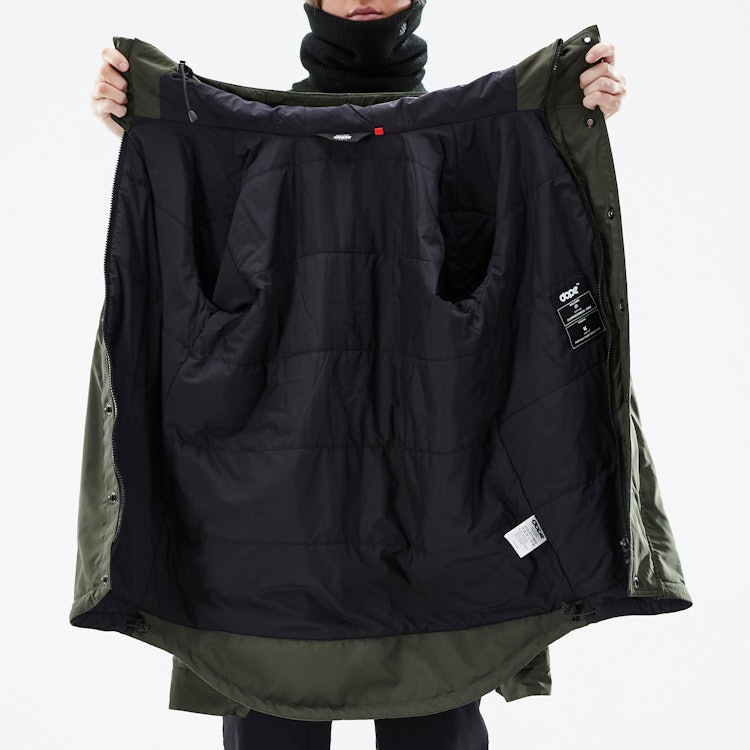 Insulated W Midlayer Jacket Ski Women Olive Green