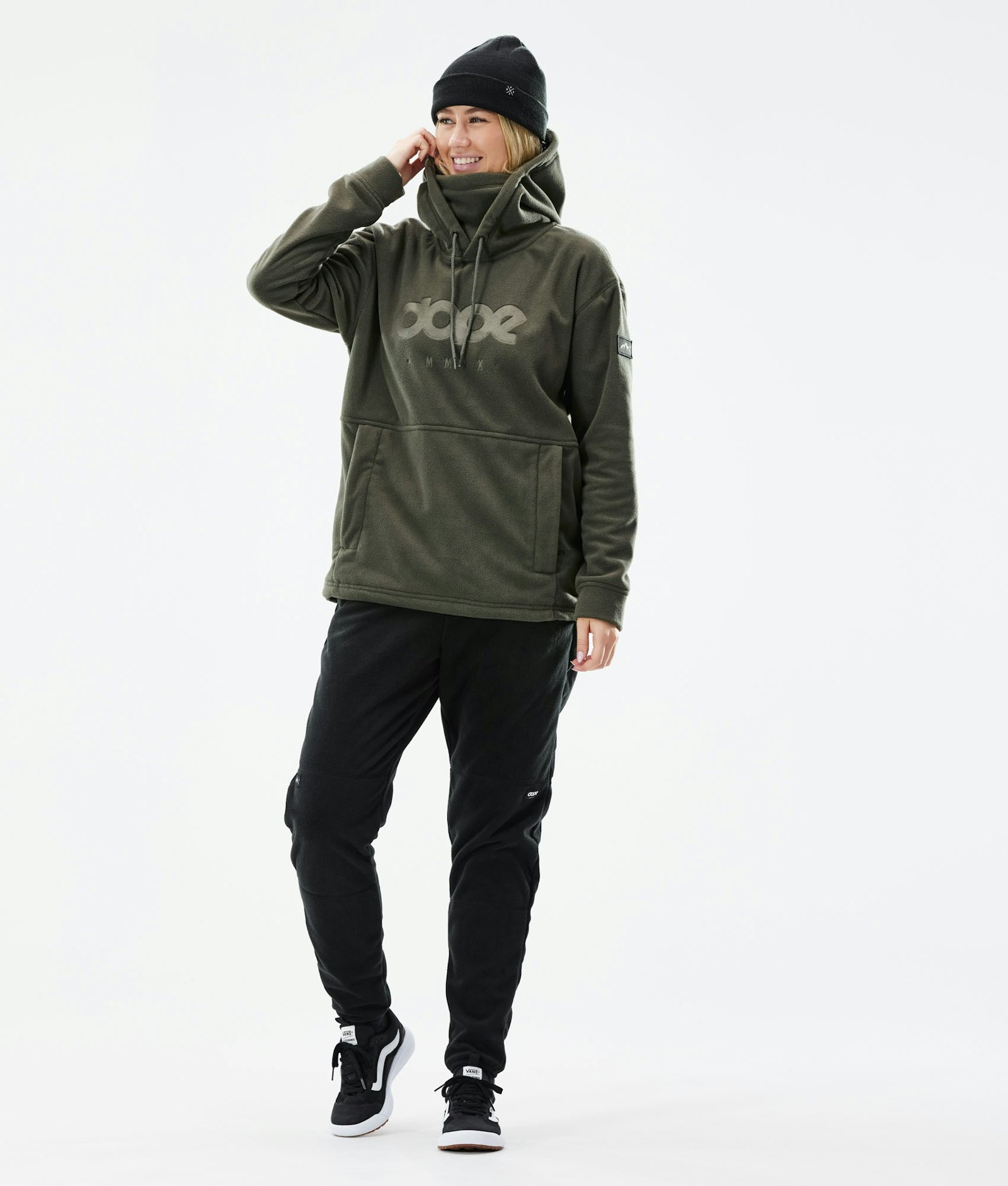 Dope Cozy II W 2021 Fleece-hoodie Dame Olive Green