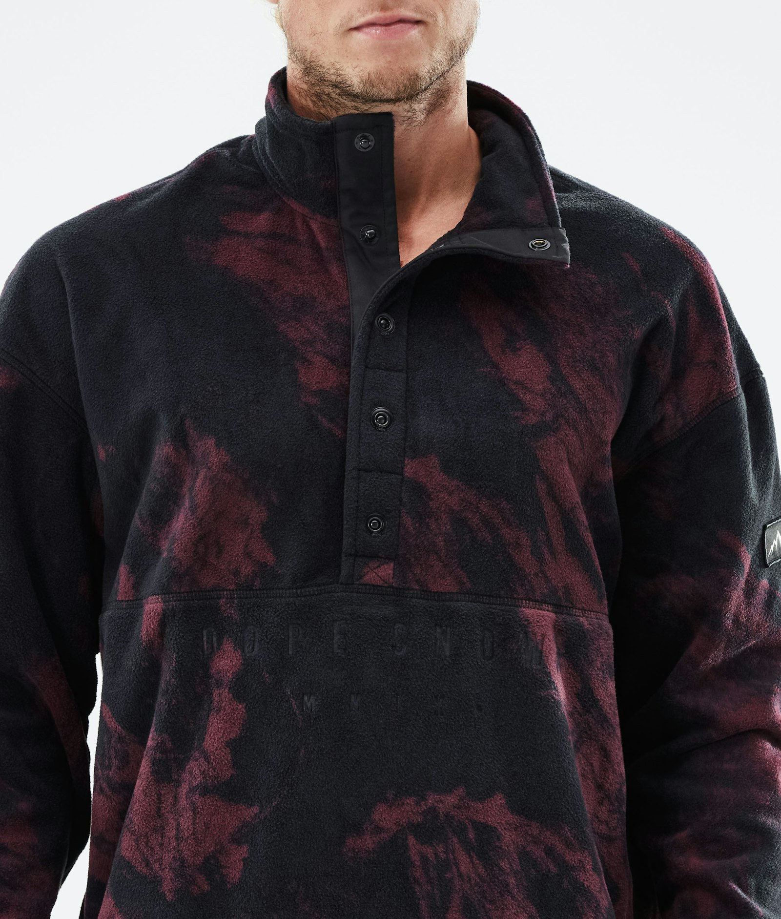Dope Comfy 2021 Fleece Sweater Men Paint Burgundy, Image 6 of 6