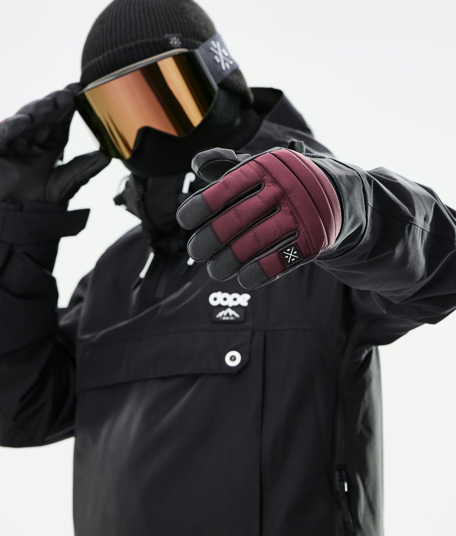 Ace 2021 Ski Gloves Burgundy