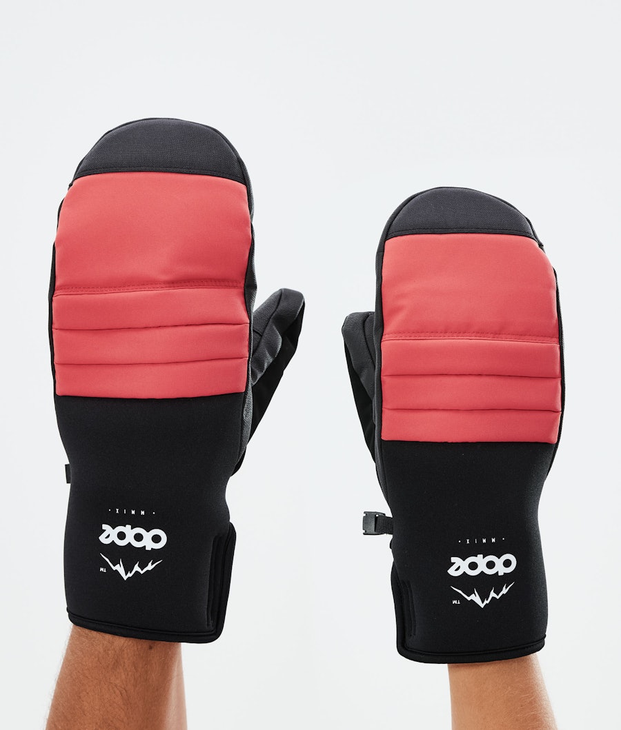 Ace Snow Mittens Coral