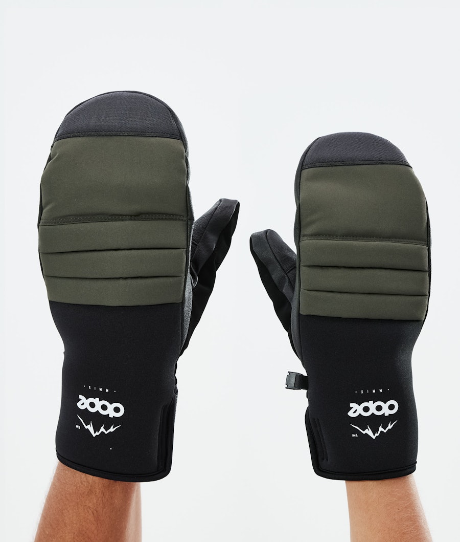 Dope Ace Mitt Ski Gloves Olive Green
