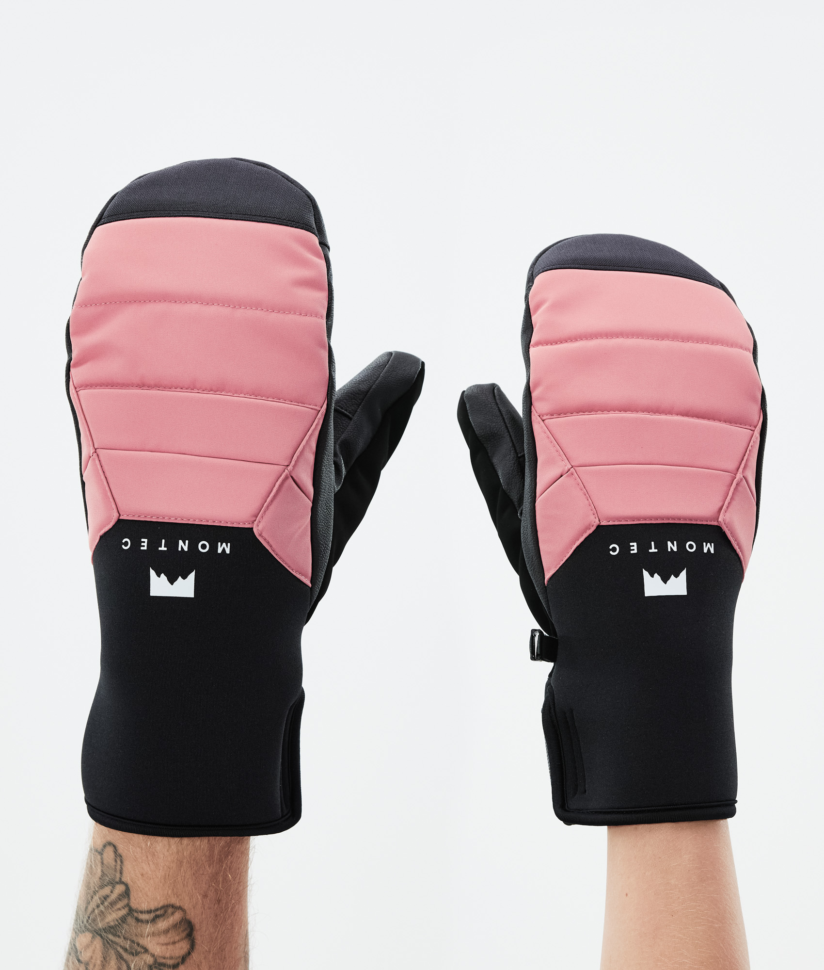 pink ski mittens