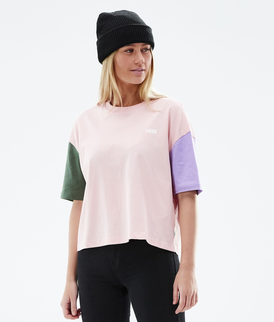 Vans Relaxed Boxy Colorblock T-shirt Powder Pink/Thyme