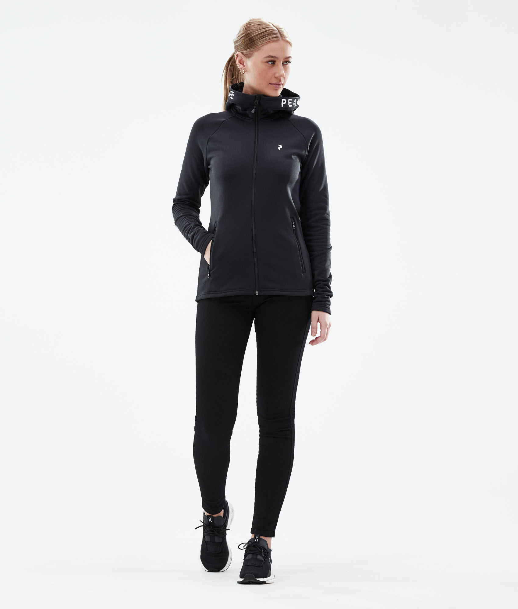 peak performance rider zip hood black