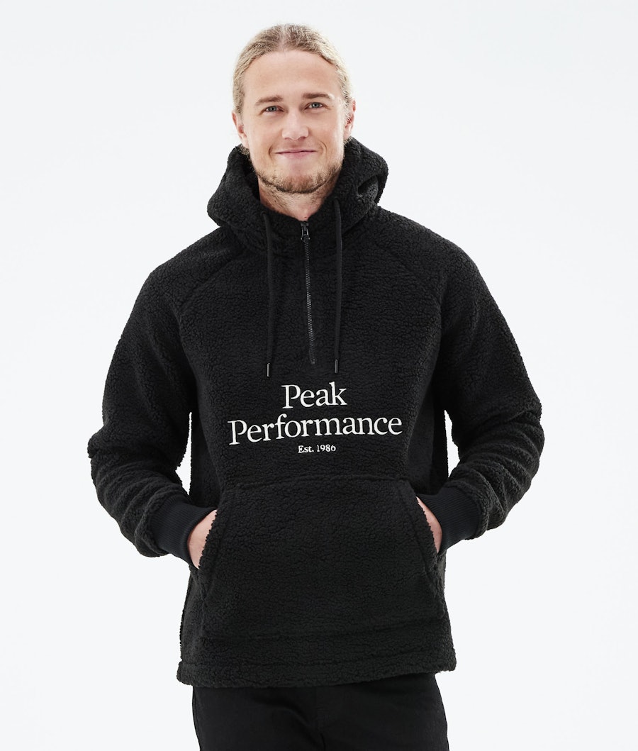 Peak Performance Original Pile Zipper Fleecehood Black