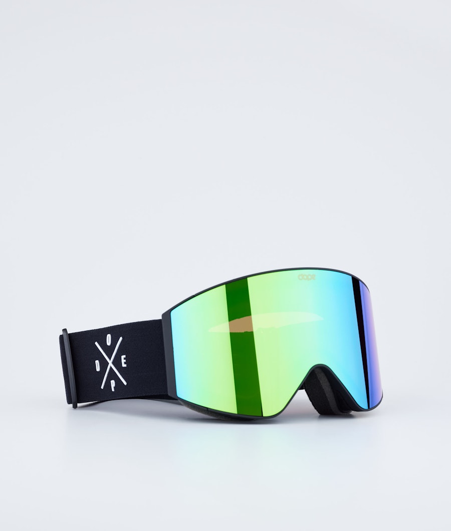 Dope Sight Masque de ski Black/Green Mirror