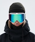 Dope Sight 2021 Masque de ski White/Green Mirror