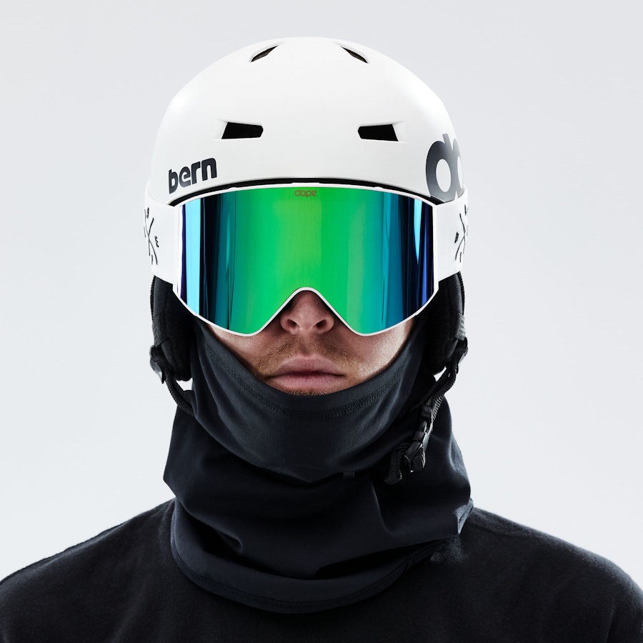 Dope Flush 2X-UP Masque de ski Homme White W/White Green Mirror