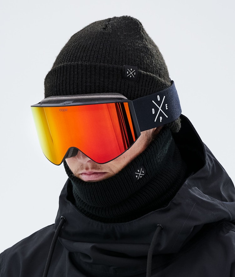 Dope Sight 2021 Masque de ski Homme Black/Red Mirror