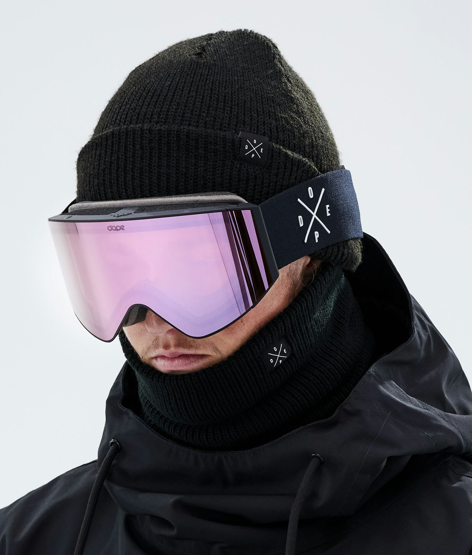 Dope Goggles 2021 Ski Mirror Black/Pink Sight Men