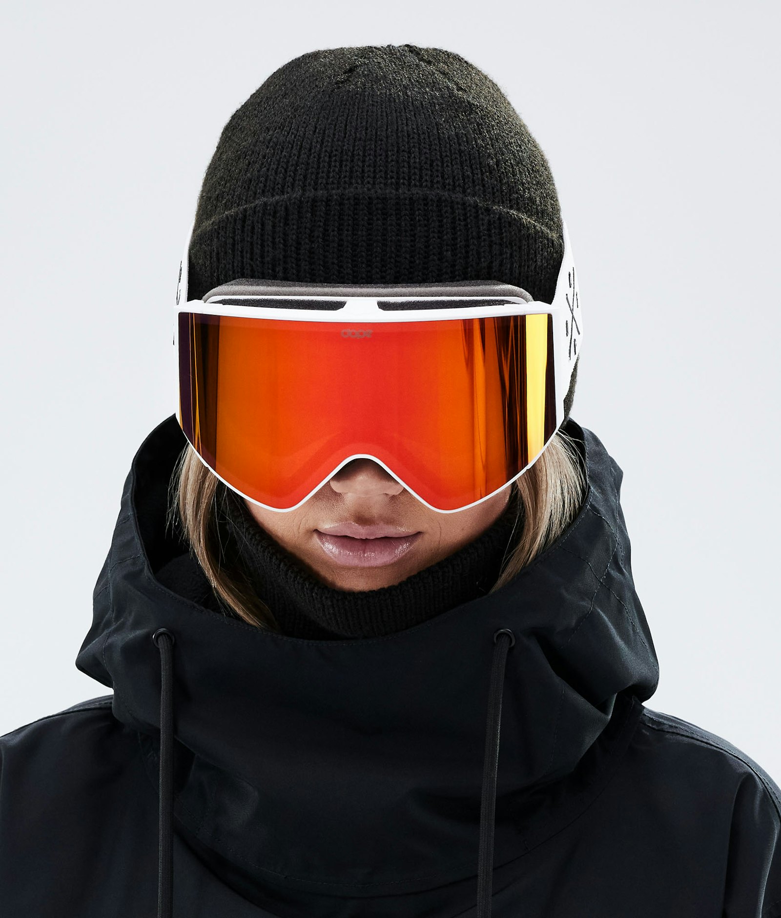 Dope Sight 2021 Masque de ski White/Red Mirror
