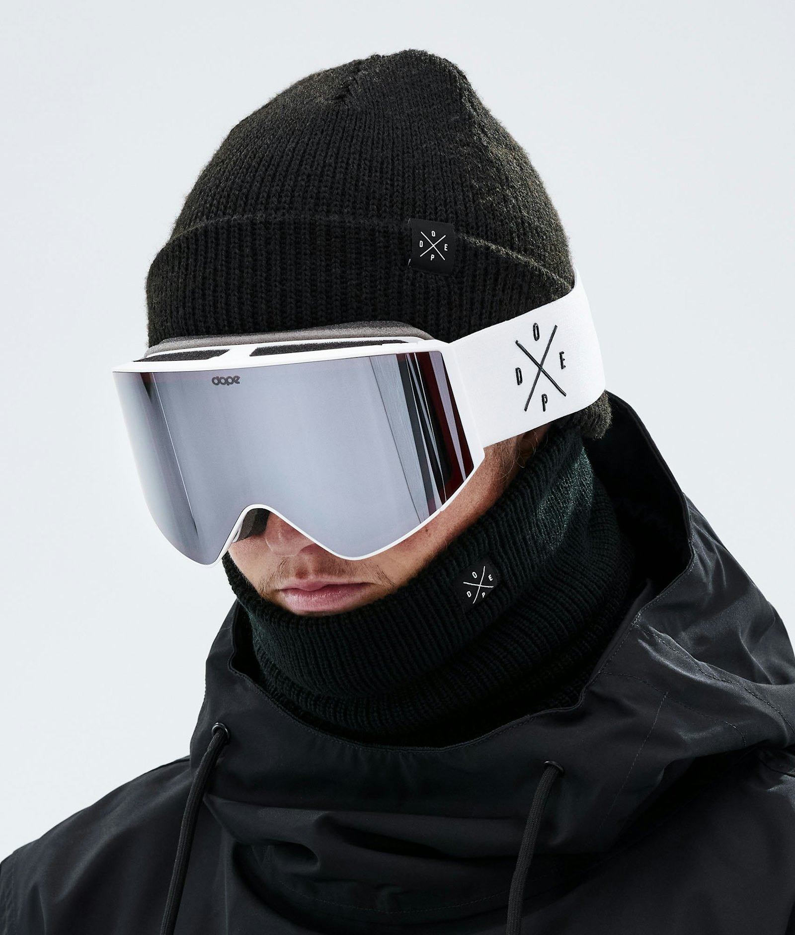 Dope Sight 2021 Ski Goggles White/Silver Mirror
