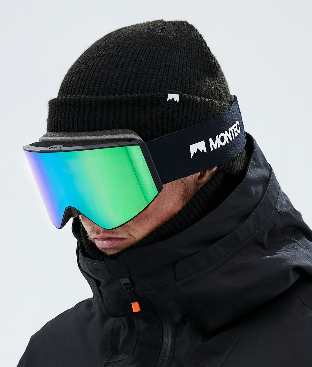 Montec Scope Men's Ski Goggle Black/Tourmaline Green Mirror