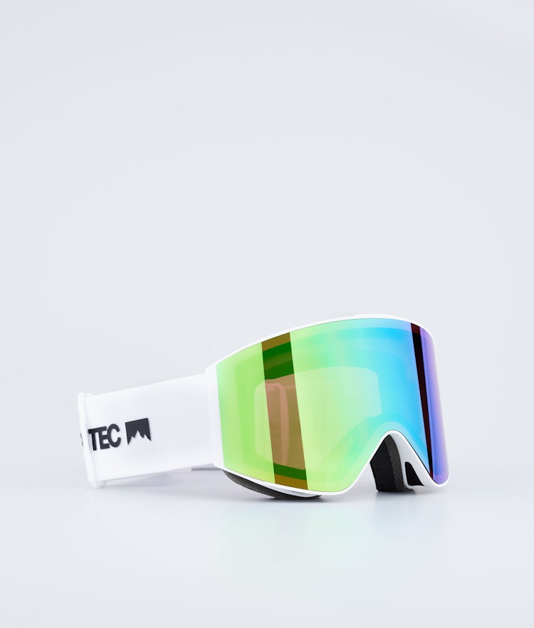 Montec Scope 2021 Gafas de esquí Hombre White/Tourmaline Green Mirror -  Blanco