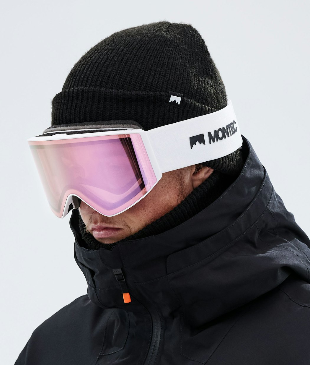 Montec Scope Men's Ski Goggle White/Pink Sapphire Mirror
