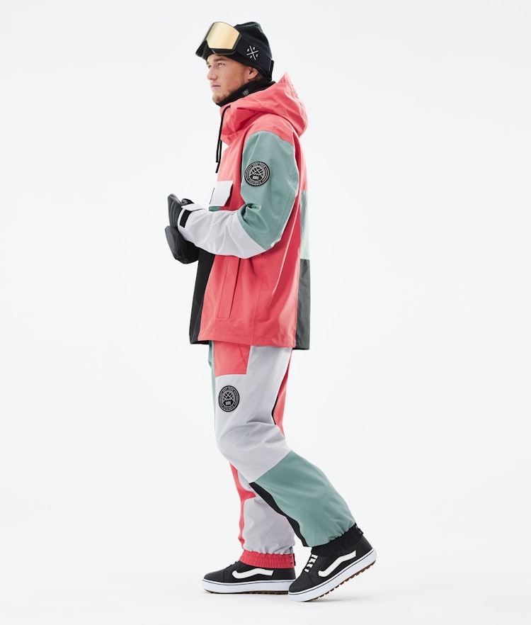Dope Blizzard LE Snowboard Jacket Men Limited Edition Patchwork Coral
