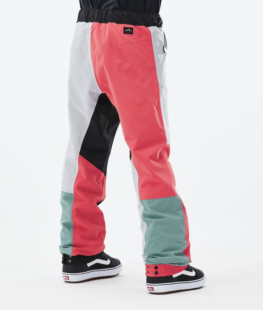 Dope Blizzard Men's Snowboard Pants Limited Edition Patchwork Coral
