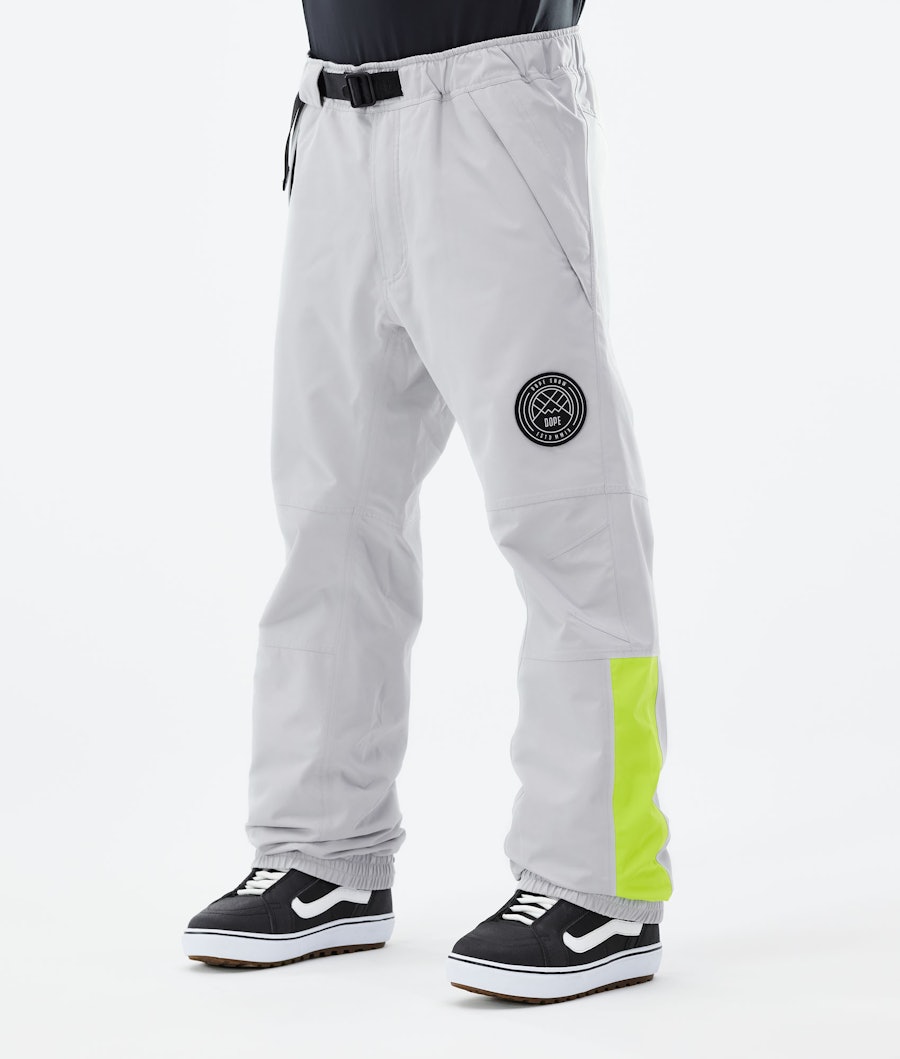 Dope Blizzard Snowboard Pants Limited Edition Stripe Light Grey