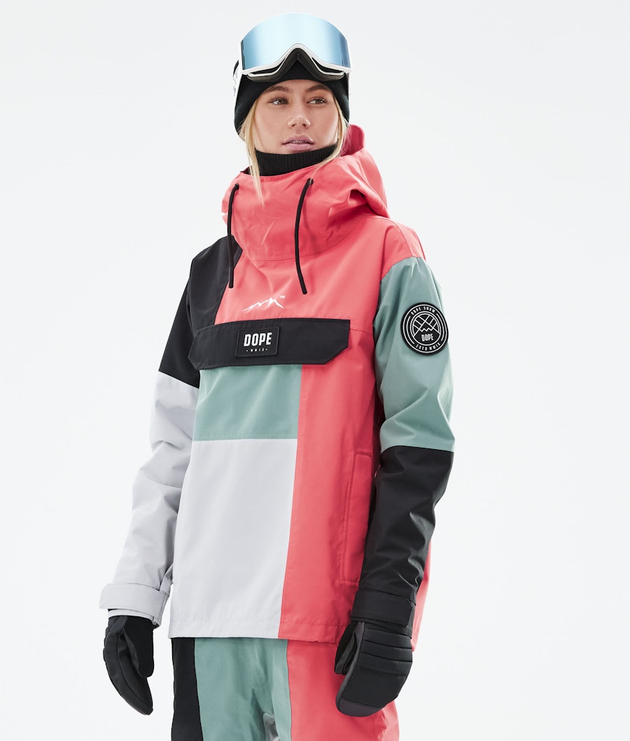 Dope Blizzard W Snowboard Jacket Limited Edition Patchwork Coral