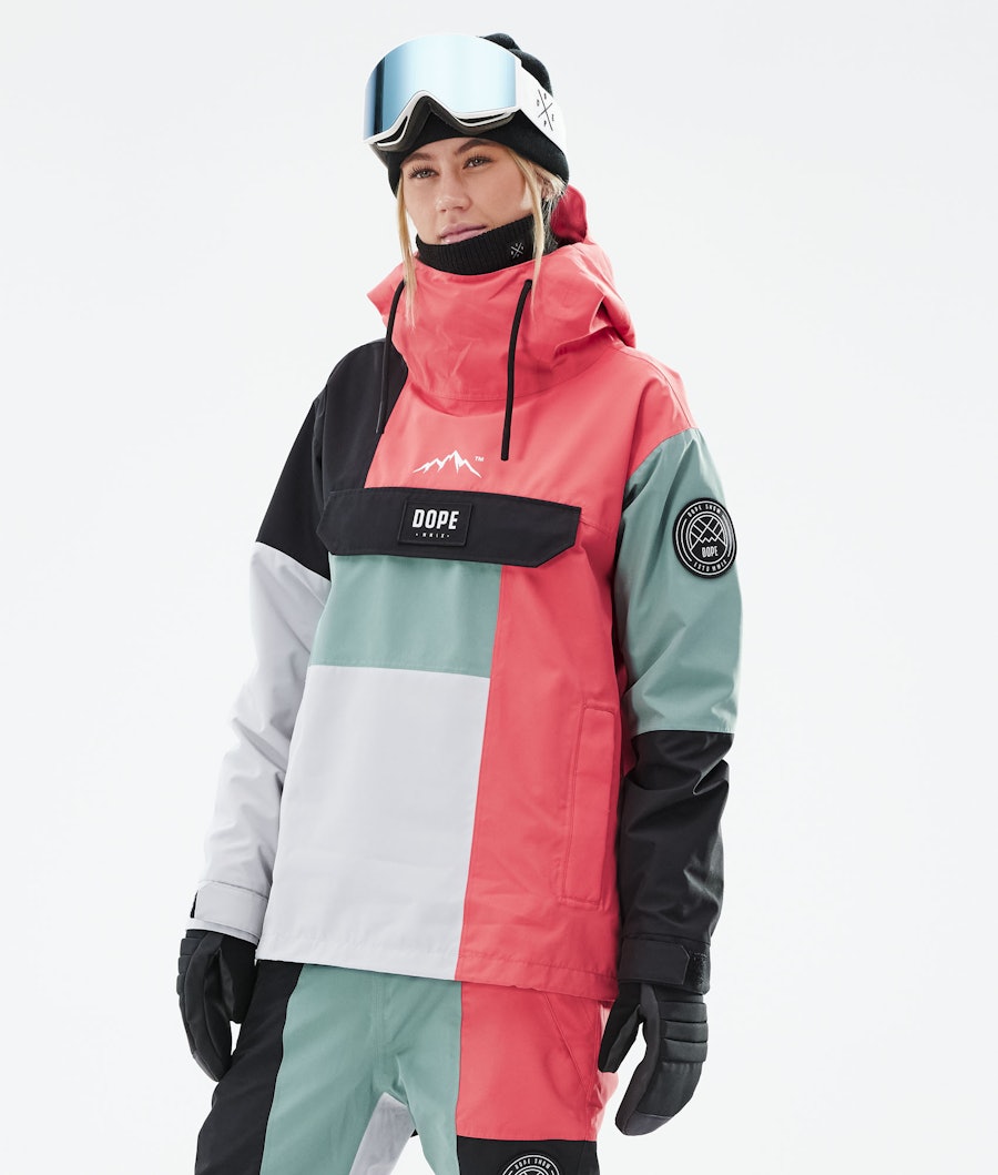 Dope Blizzard W Ski jas Limited Edition Patchwork Coral