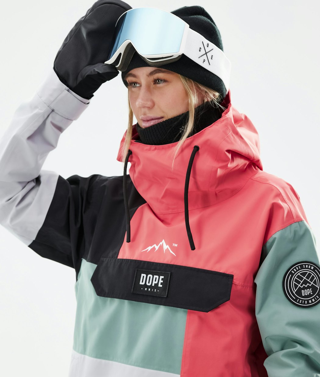 Dope Blizzard W Veste Snowboard Femme Limited Edition Patchwork Coral