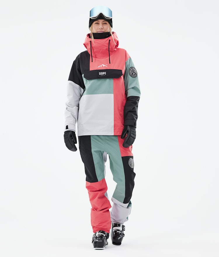 Dope Blizzard LE W Ski Jacket Women Limited Edition Patchwork Coral, Image 4 of 10