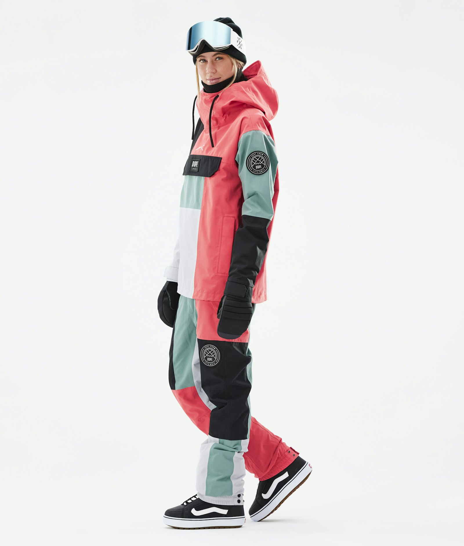 Dope Blizzard LE W Veste Snowboard Femme Limited Edition Patchwork Coral