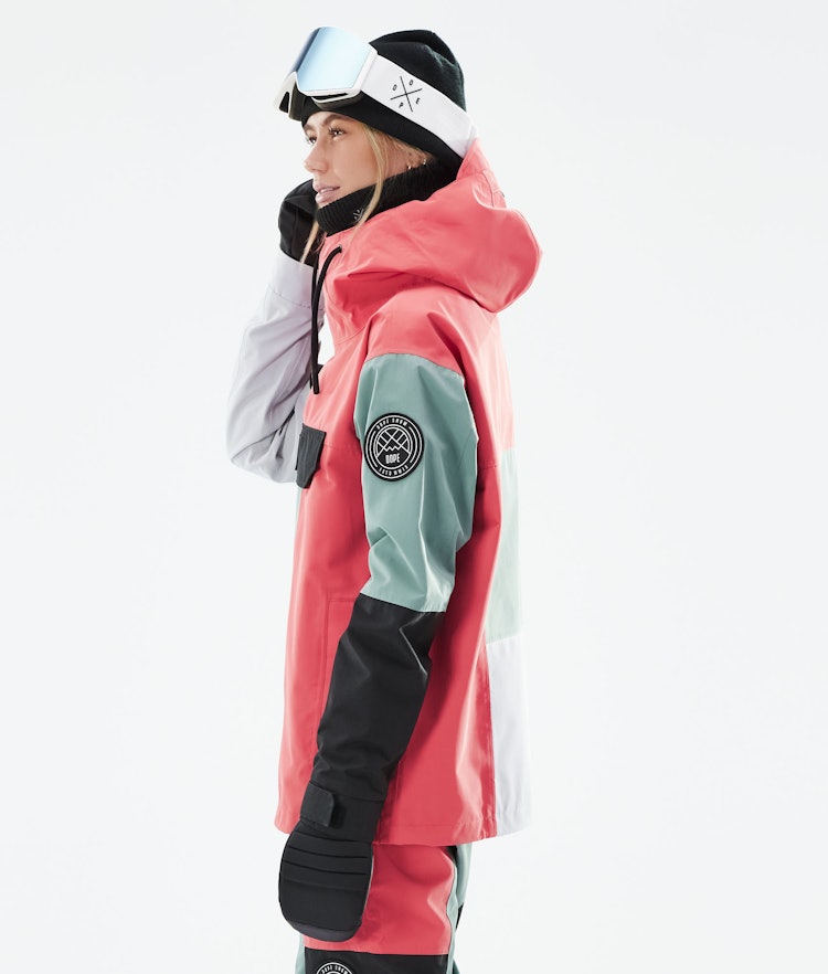 Dope Blizzard LE W Snowboard Jacket Women Limited Edition Patchwork Coral