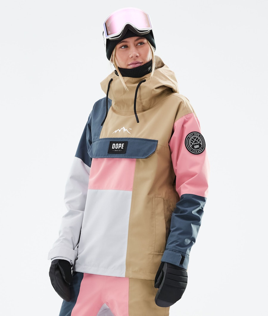 Dope Blizzard W Ski Jacket Limited Edition Patchwork Khaki